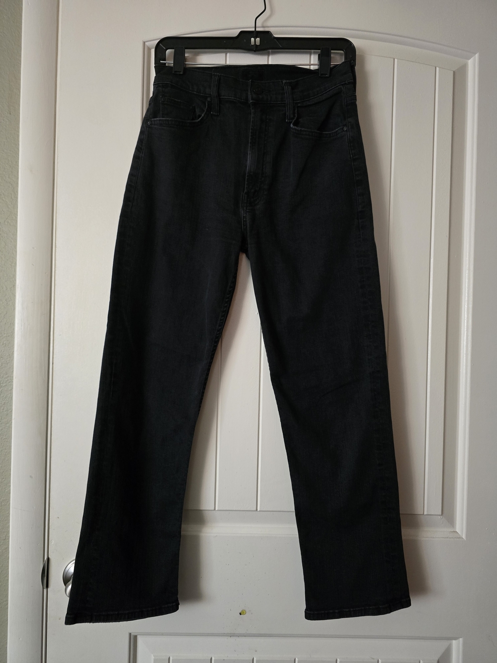 Black Straight-Leg Jeans